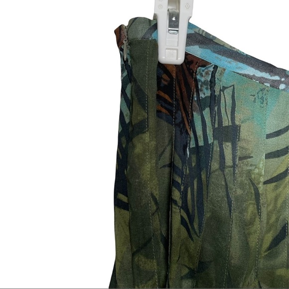 I JEANS BY BUFFALO Skirt Size 12 Multicolor Military Jungle Floral Print Maxi - Picture 8 of 8